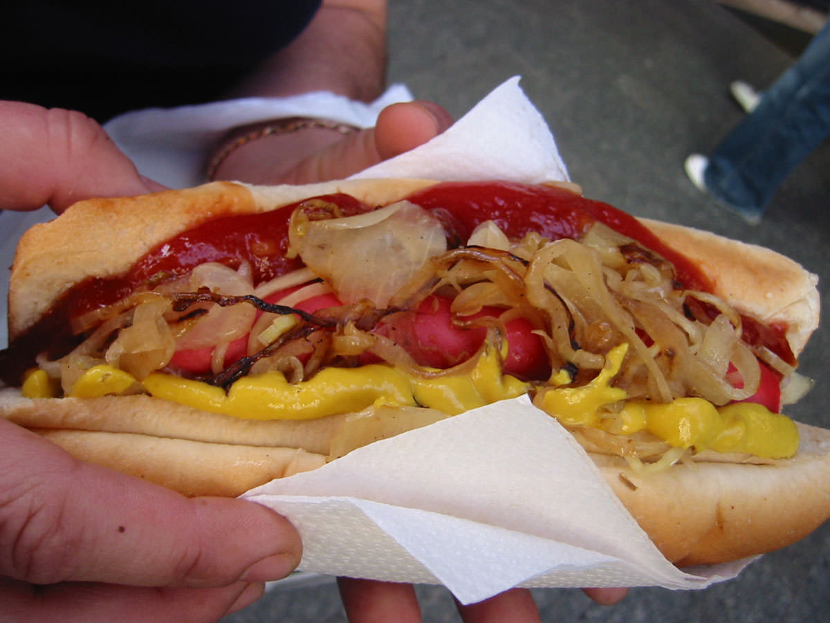 Frankfurter hotdog