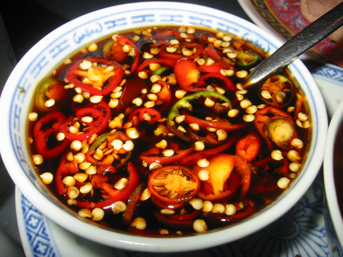 Click to see larger version of  fresh cut chilli in soy sauce