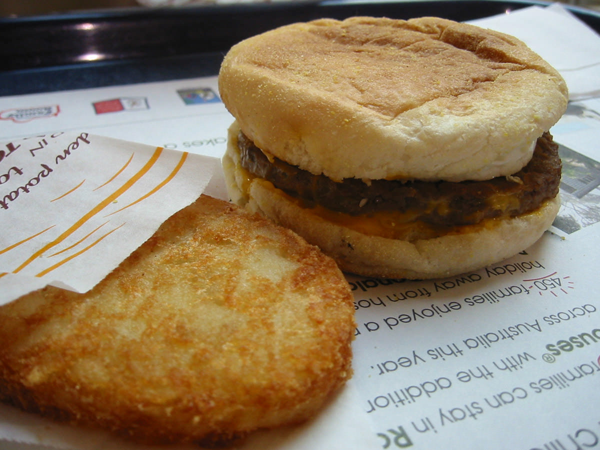 Sausage and Egg McMuffin with Hash Brown
