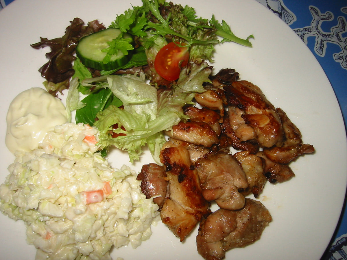 Chicken, salads and aioli