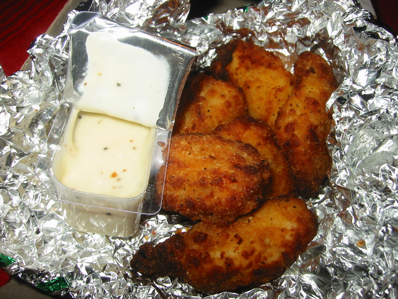 Chicken Kickers with ranch sauce