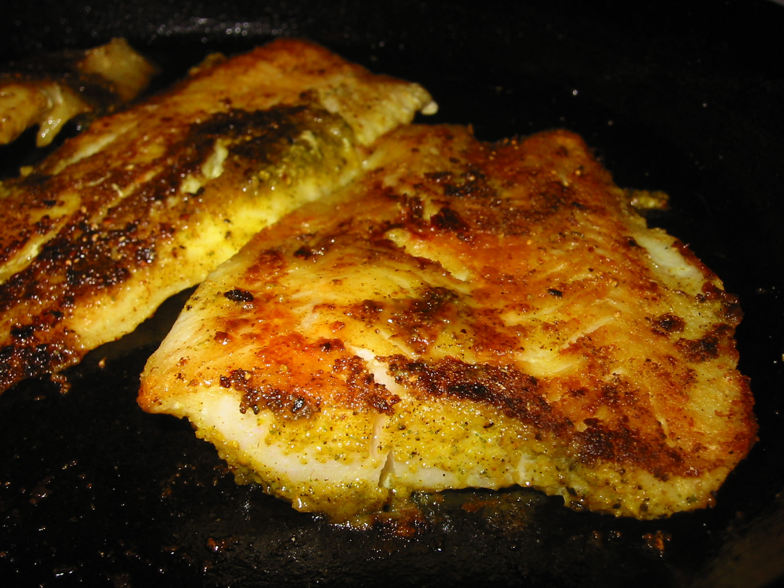 Panfried lemon pepper fish