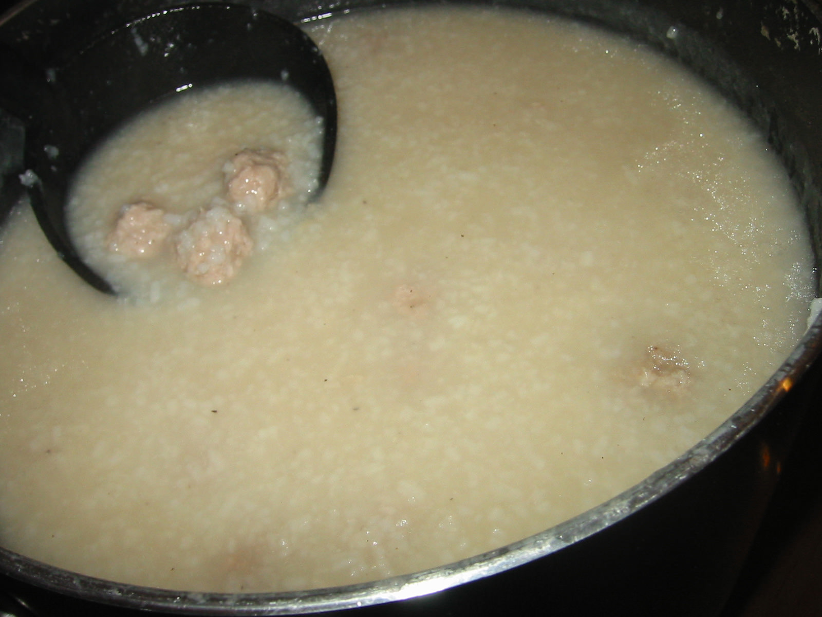 Chok (rice porridge), pork flavour