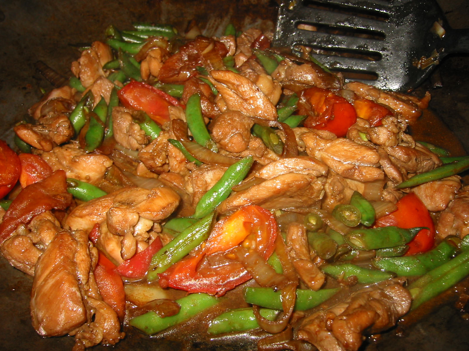 Chicken dish with no name in wok