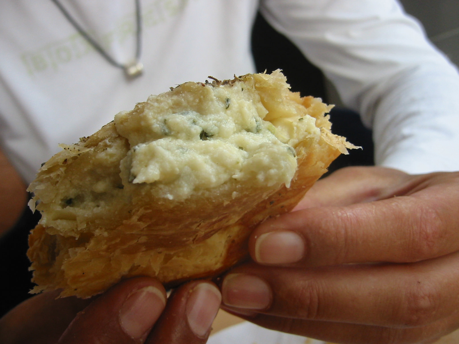 VR's spinach and ricotta pastry innards