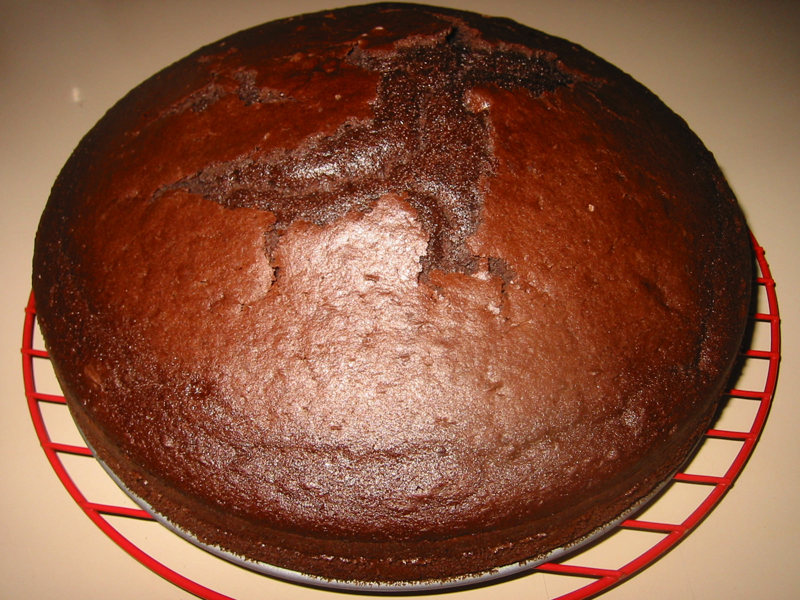 Chocolate cake, pre-icing