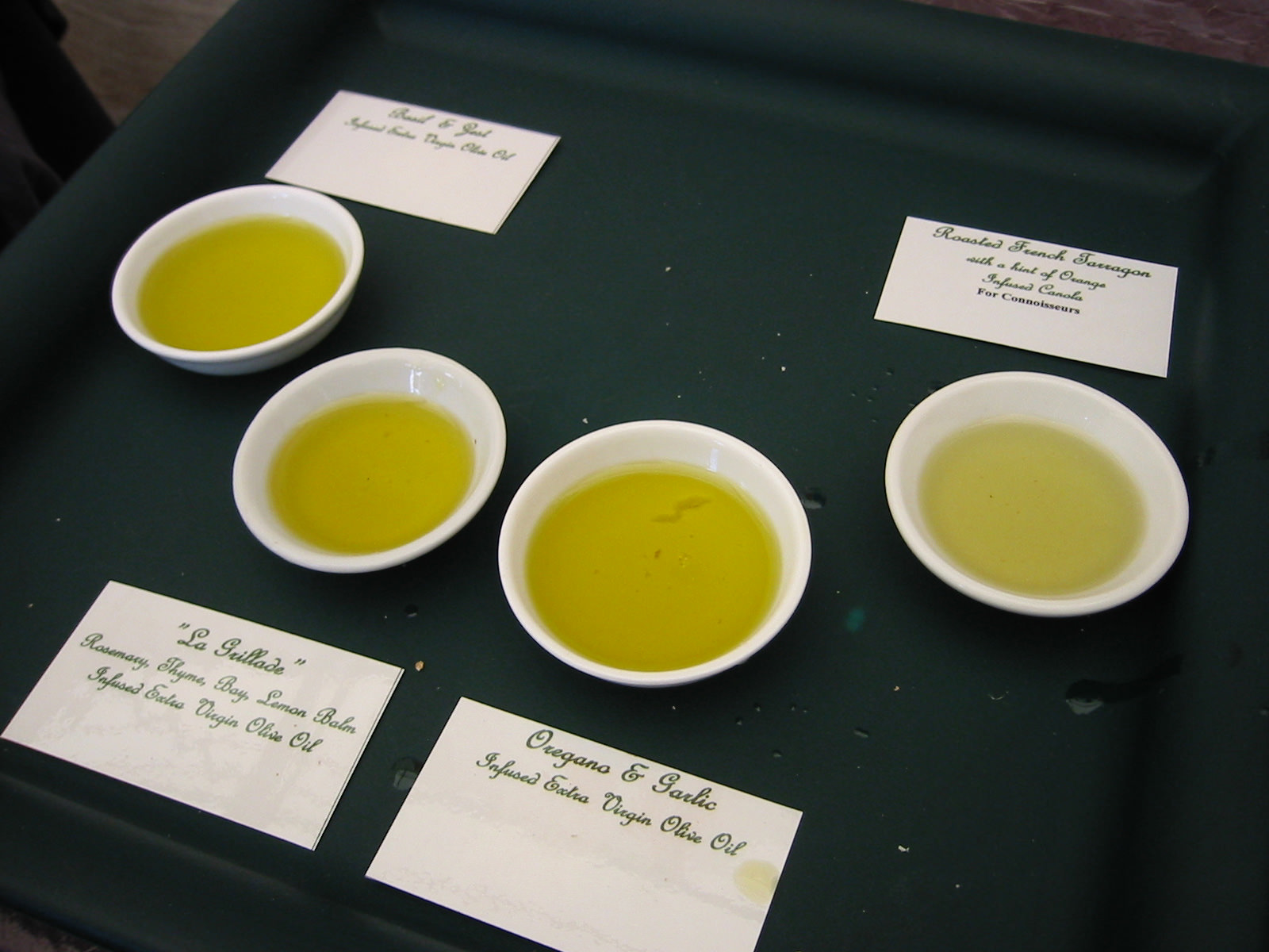Oils for sampling