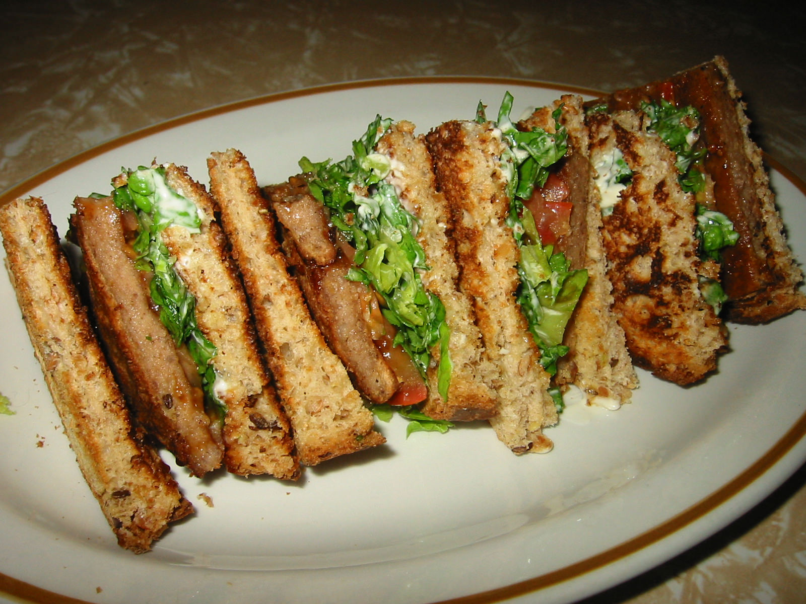 Hamburger toasted sandwich