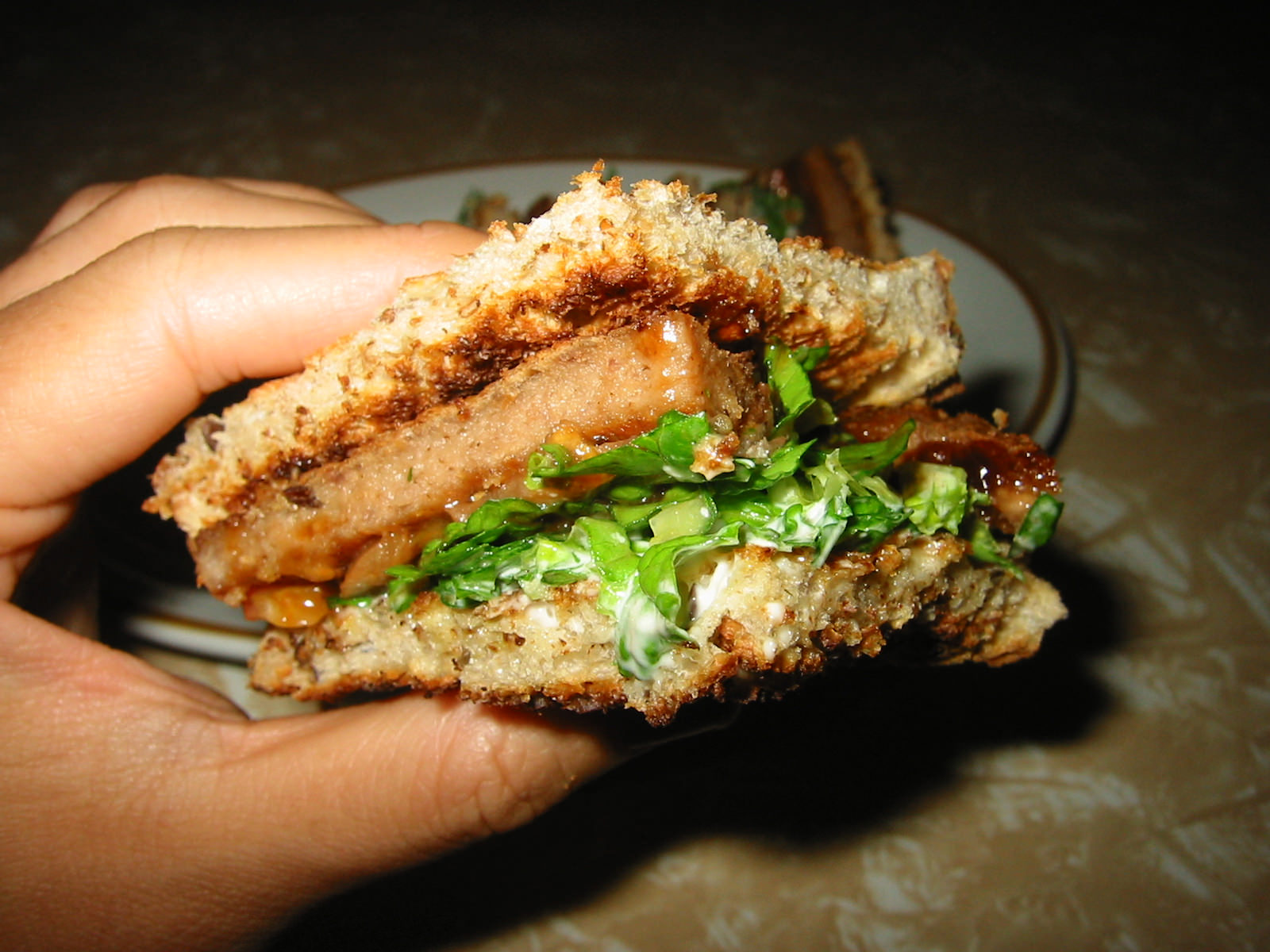 Hamburger toasted sandwich