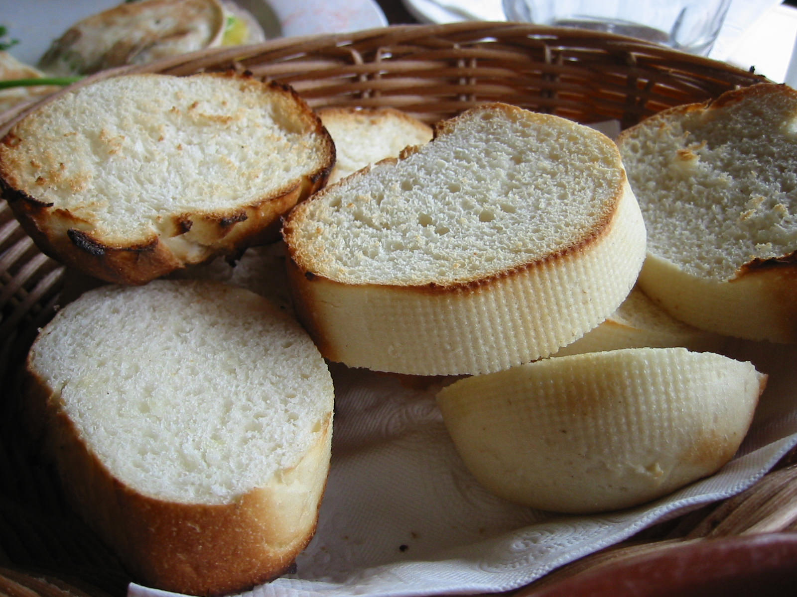 Warm toasted chewy bread