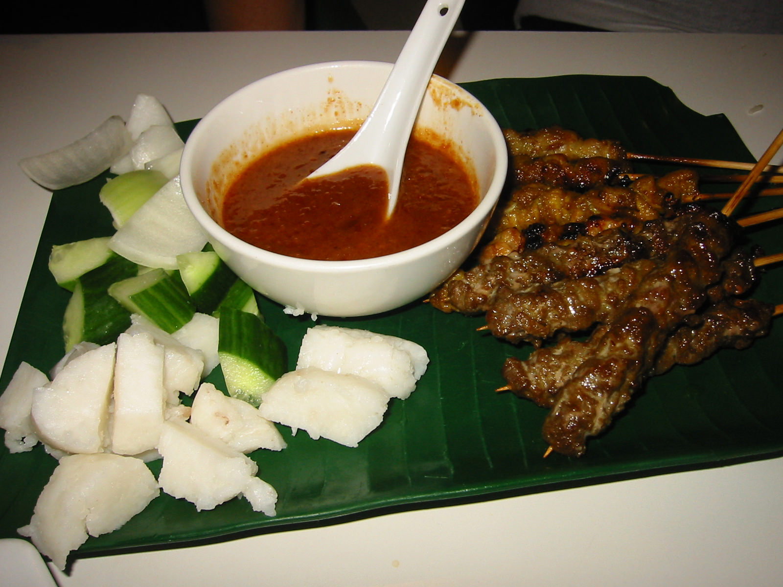 Chicken and beef satay