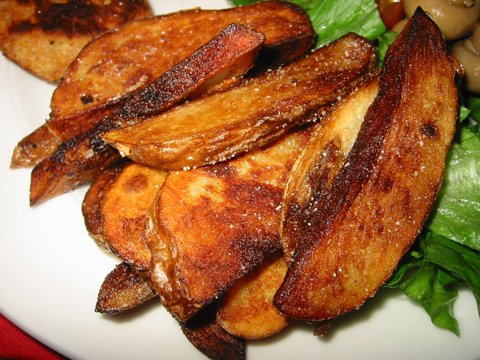 Well done potato wedges