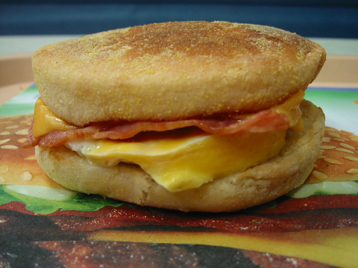 Bacon and egg muffin