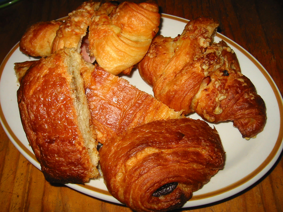 Savoury and sweet croissants