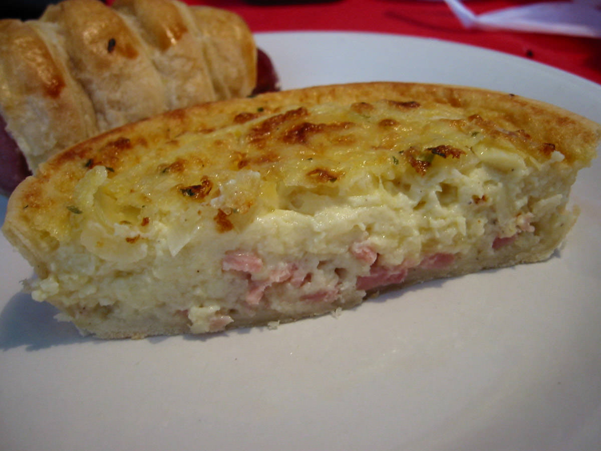 Ham and cheese quiche innards