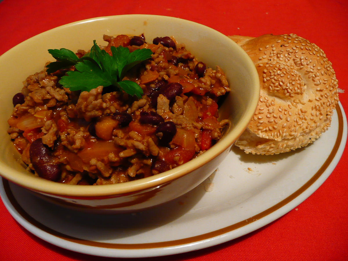 Chilli con carne made with turkey mince