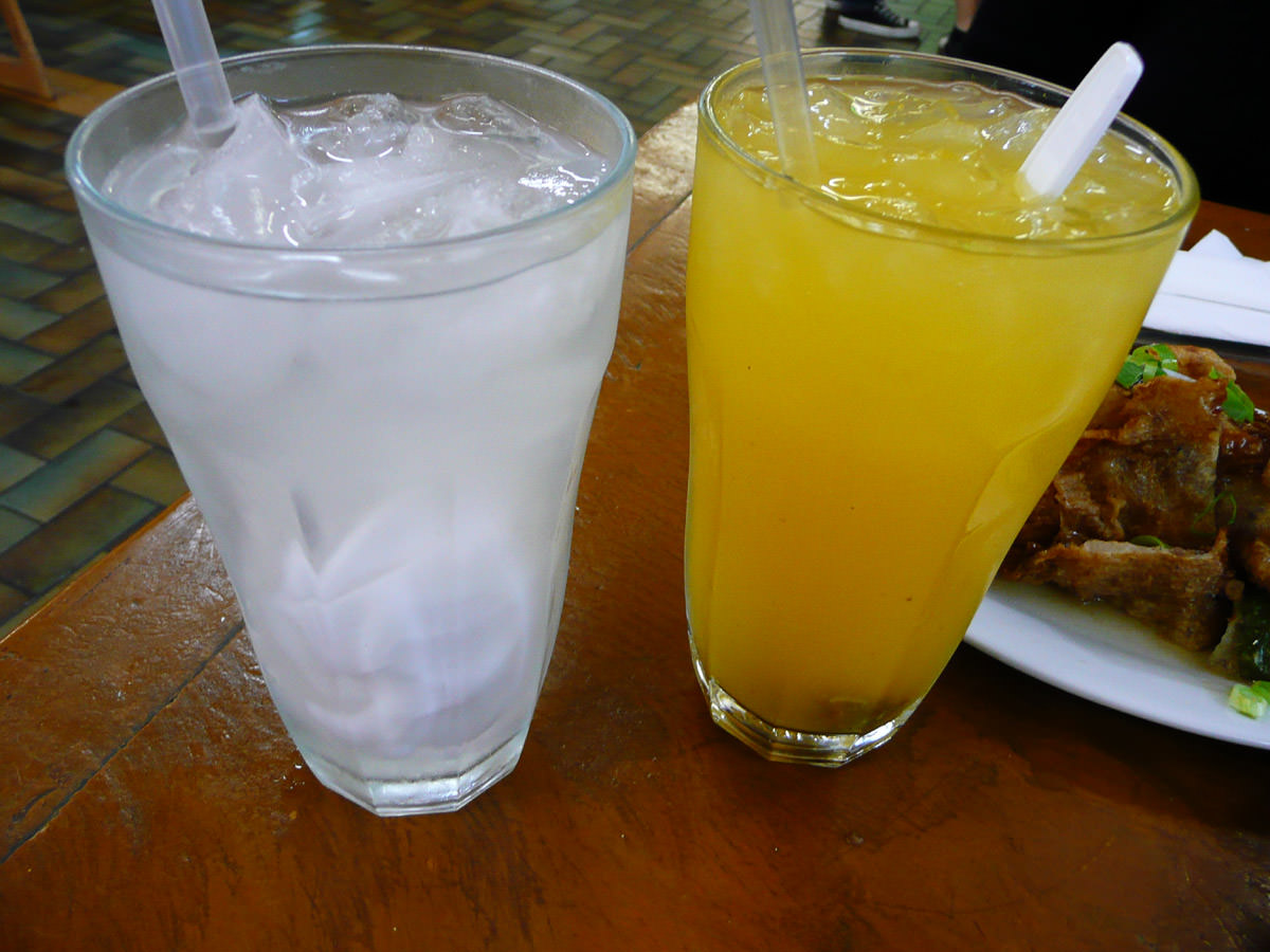 Coconut juice and citrus juice with dried plum