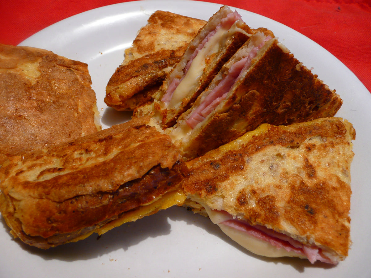 Ham and cheese french toast sandwiches