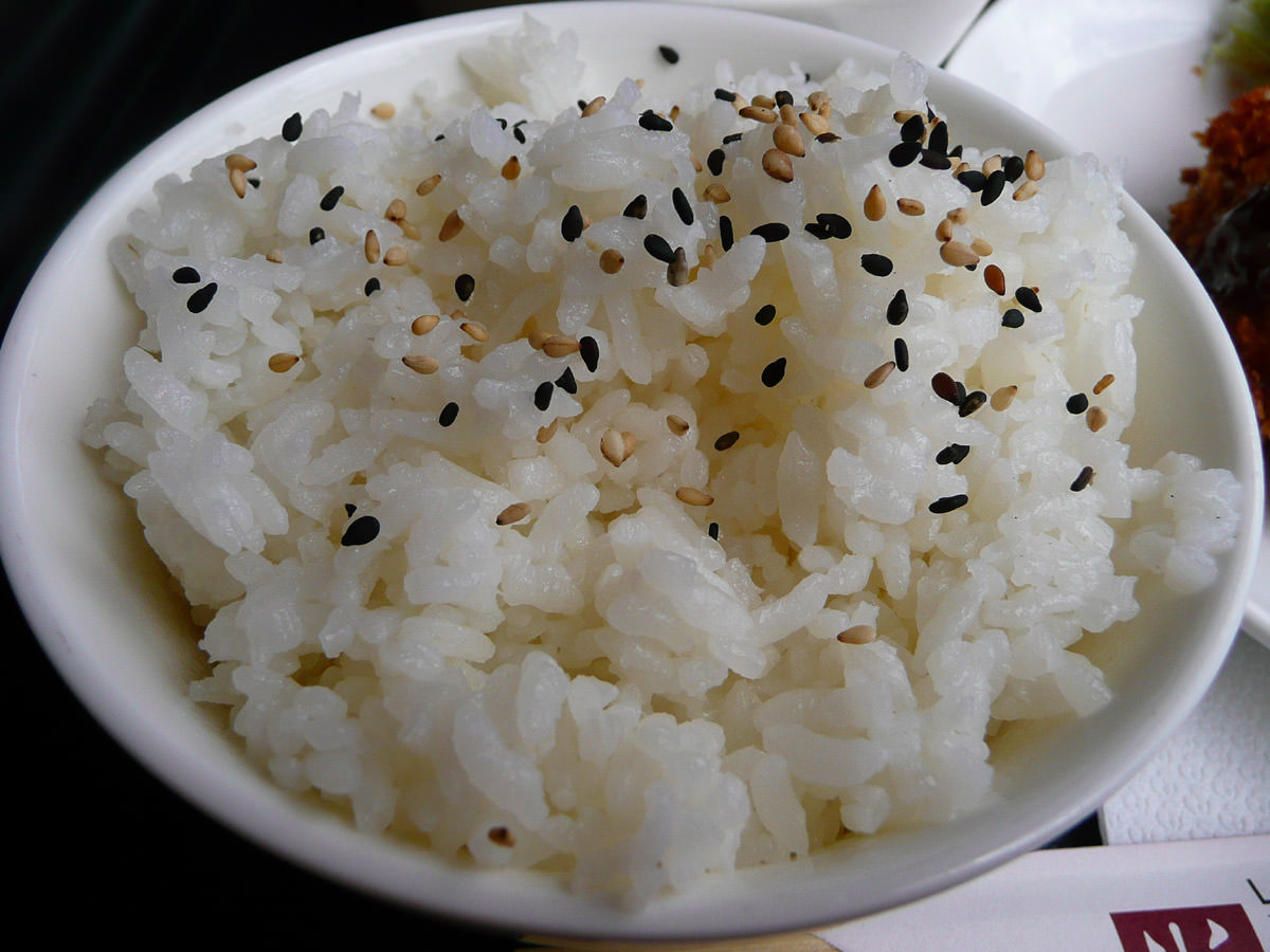 Sesame-studded rice