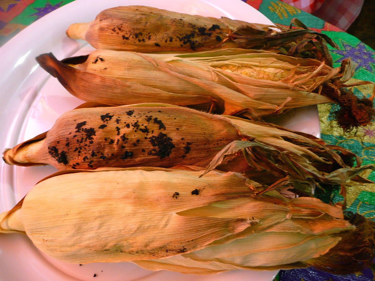 Baked corn on the cob