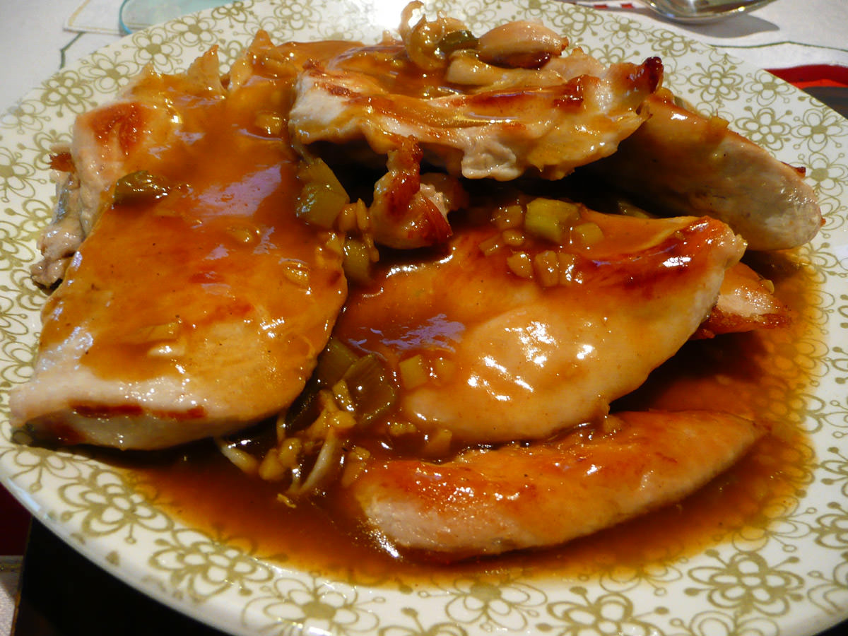 Apricot and ginger chicken