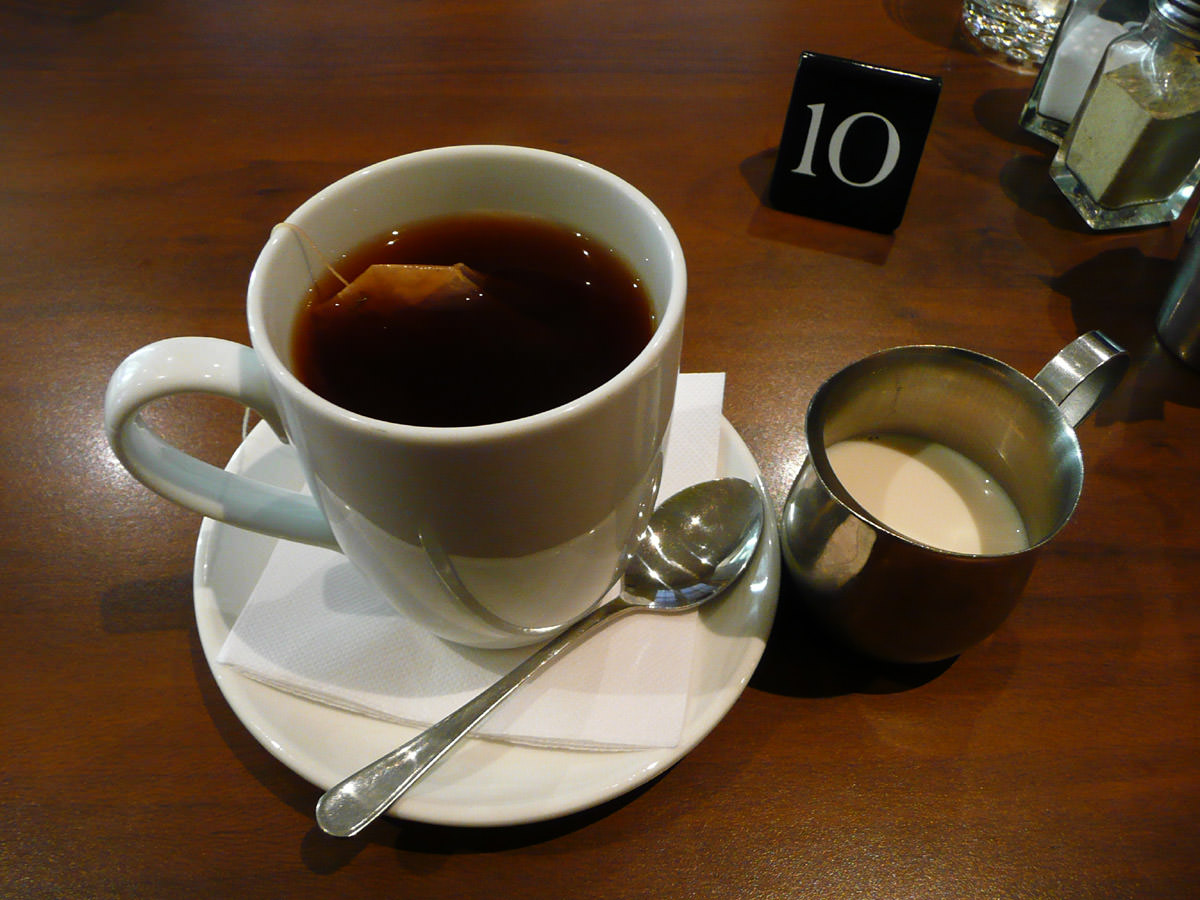 English Breakfast Tea and soy milk