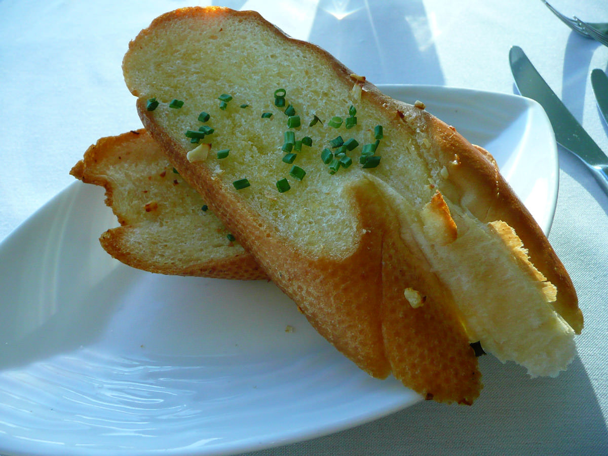 Garlic and chive baguette