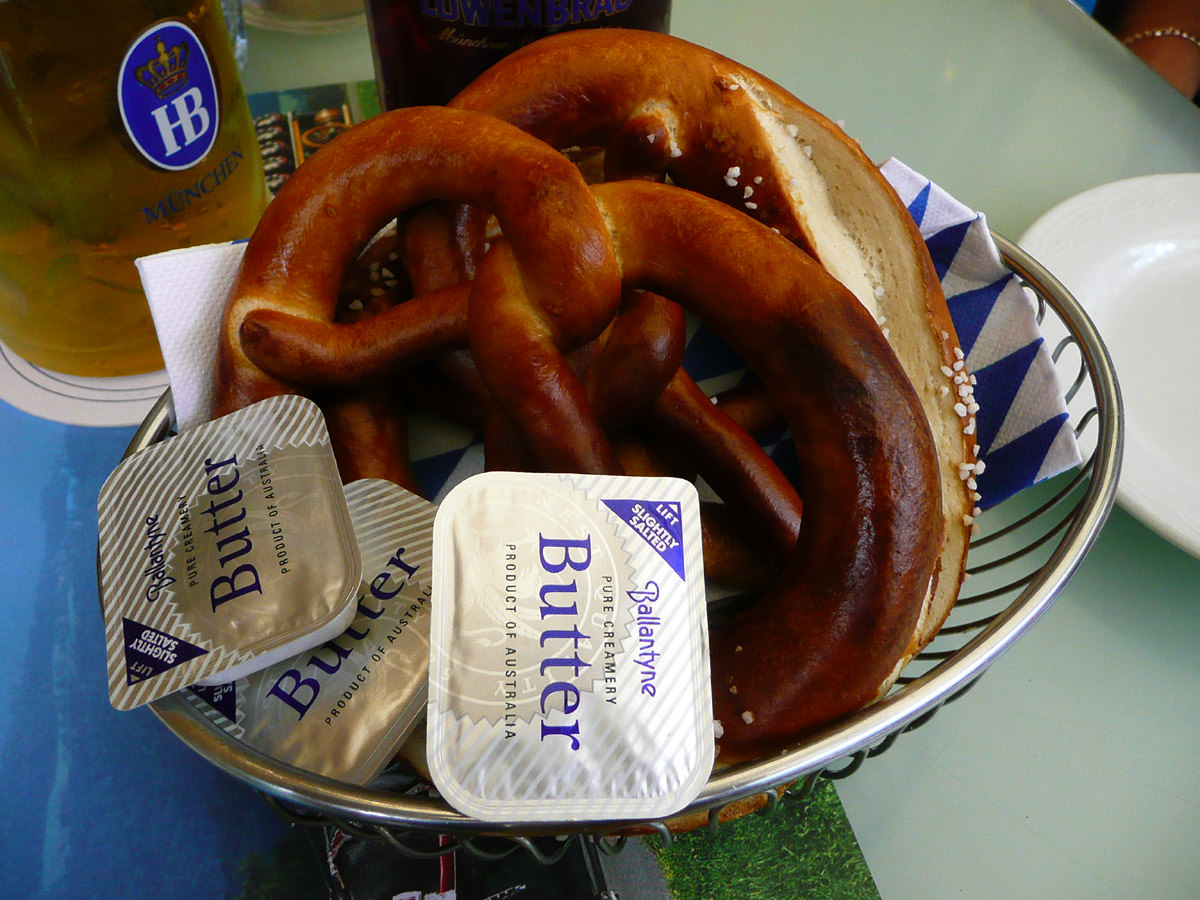 Basket of pretzels