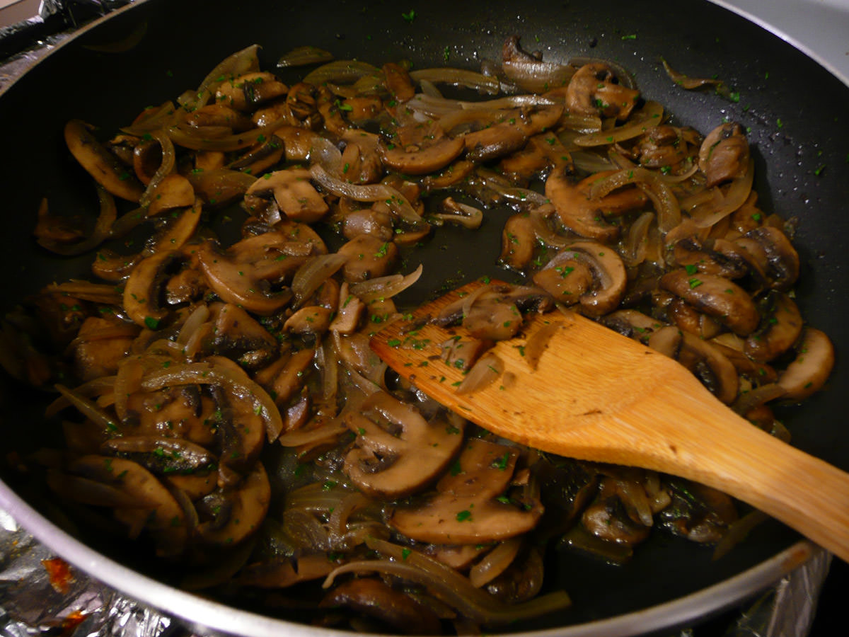 Sauteed mushrooms and onions