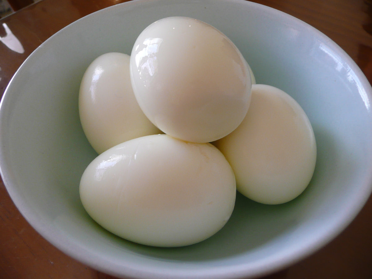 Hard-boiled eggs for nasi lemak