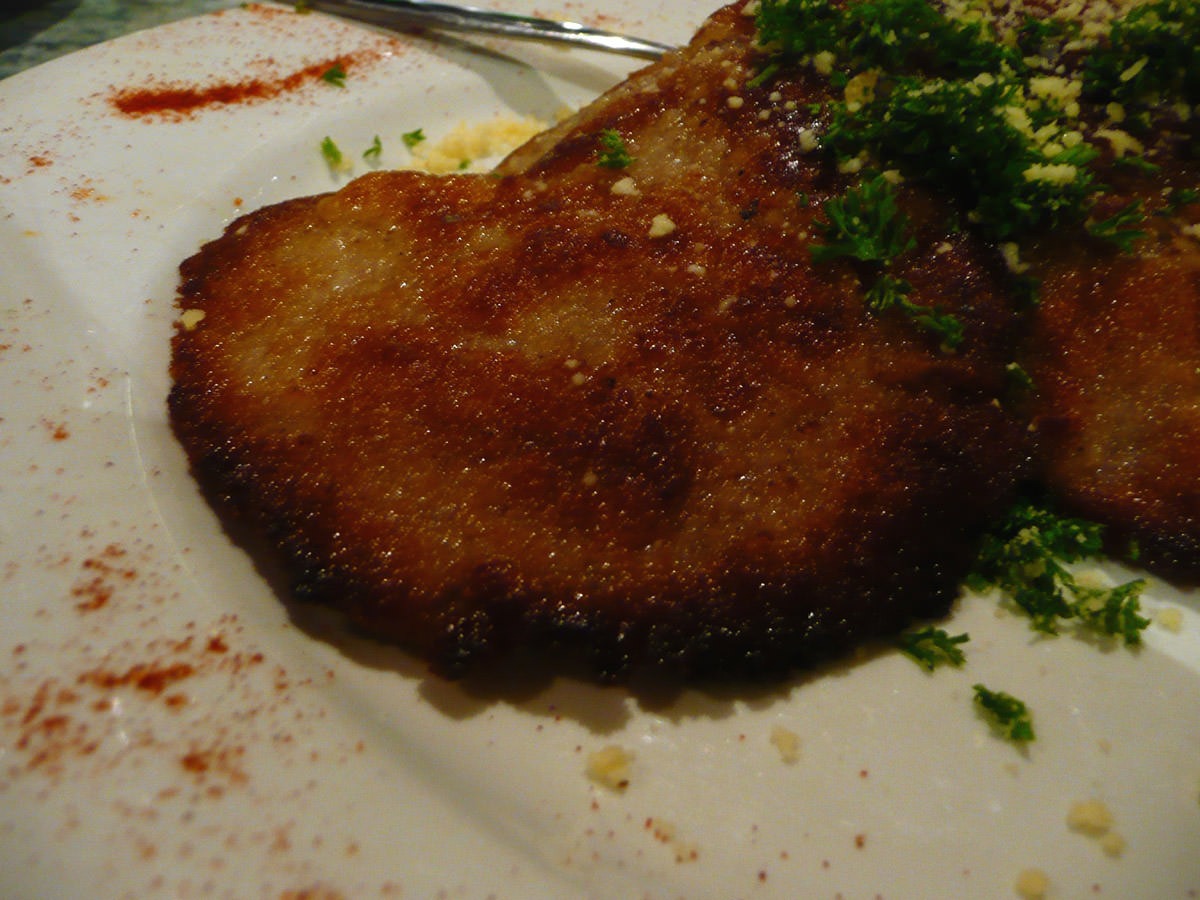 Crumbed veal cutlet