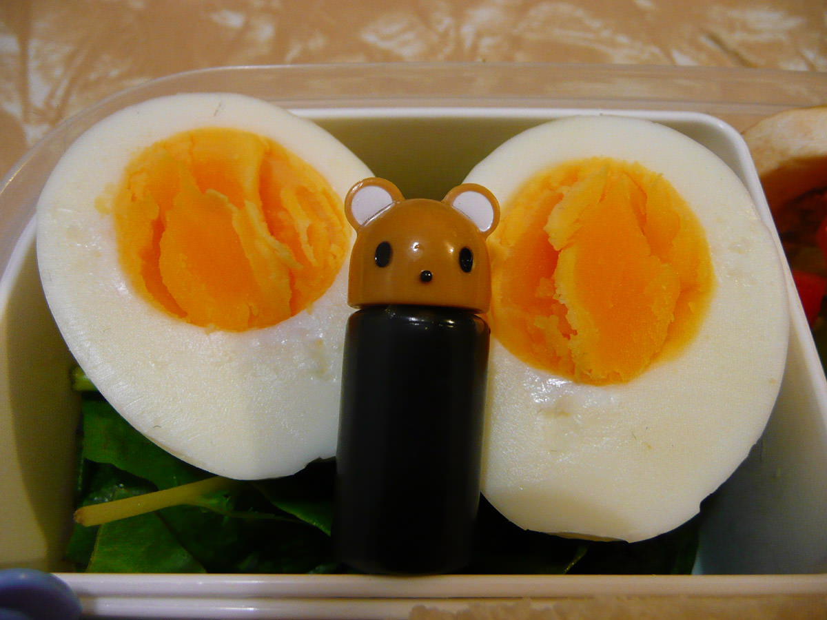 Hard-boiled egg with soy sauce