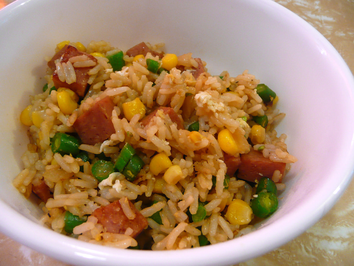 Another version of fried rice with SPAM
