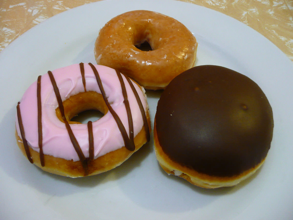 Krispy Kreme trio for breakfast