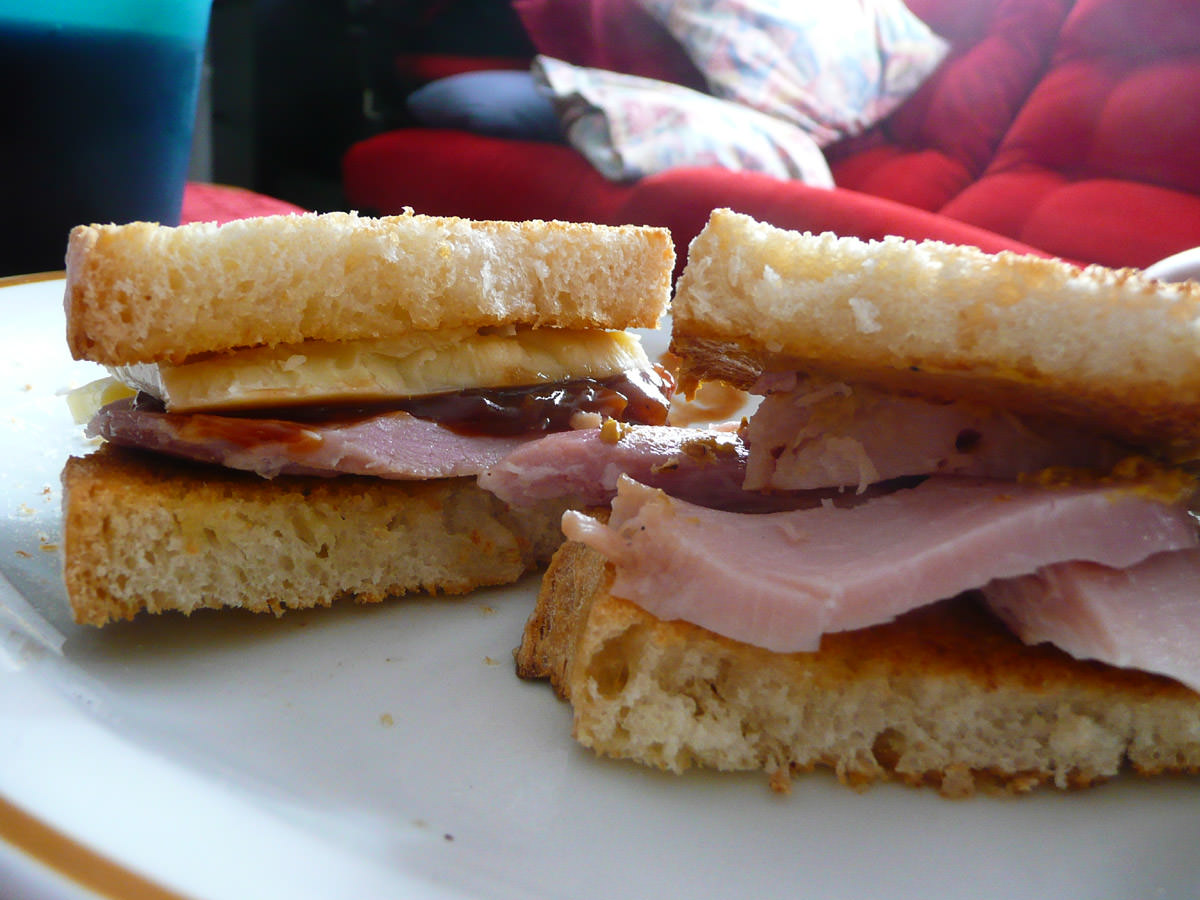 Jac's leftover Christmas ham toasted sandwiches