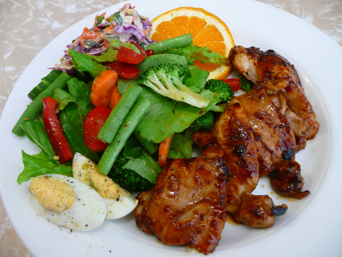 Chicken and salad