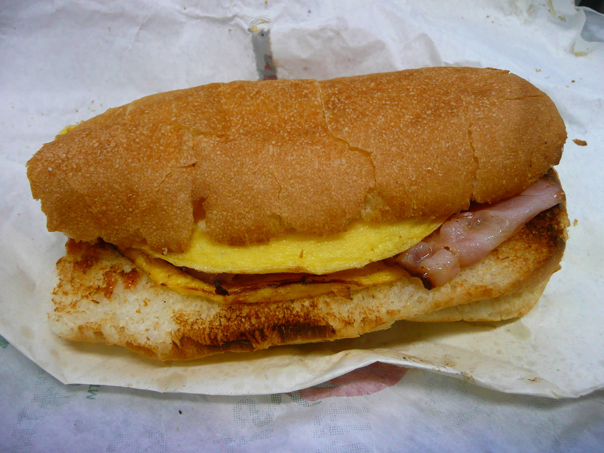 Bacon and egg sub from Subway