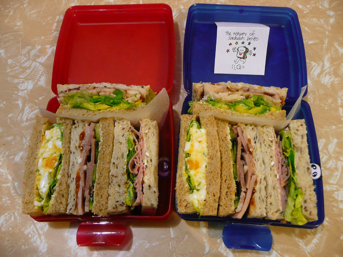 Sandwich bento for two