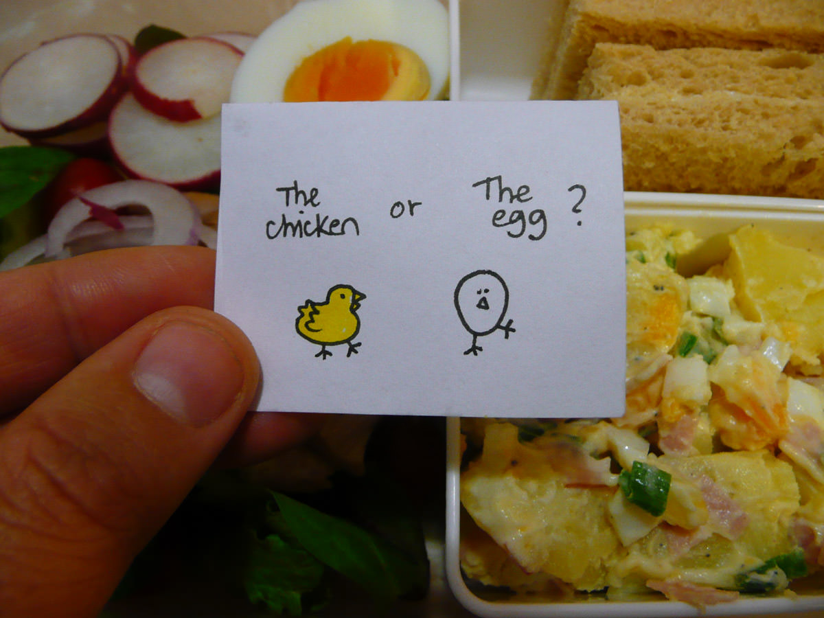 Bento note for Jac - the chicken or the egg?