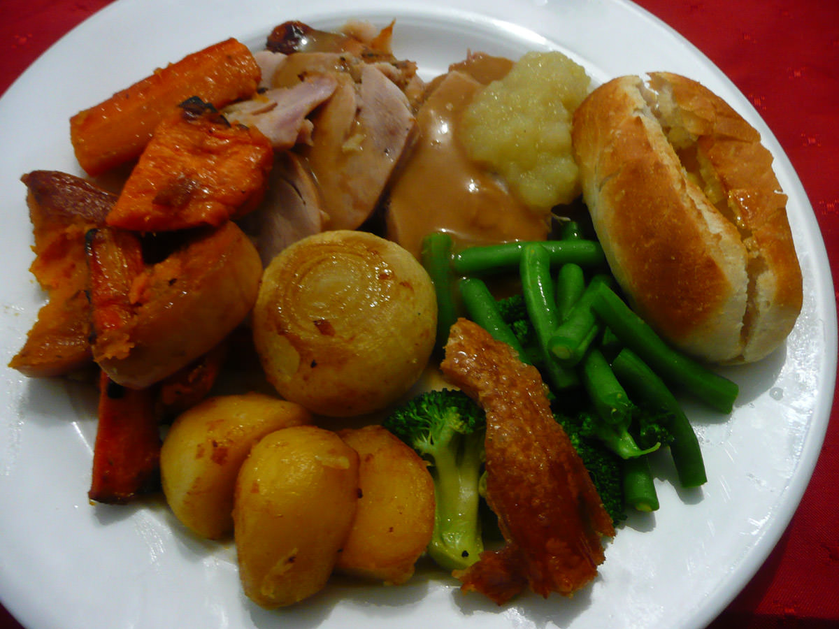 Roast pork and turkey lunch - my lunch