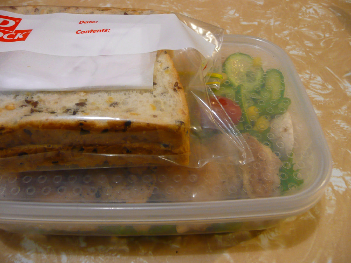Jac's bento with bread and butter
