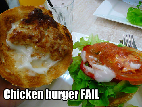 Chicken burger FAIL