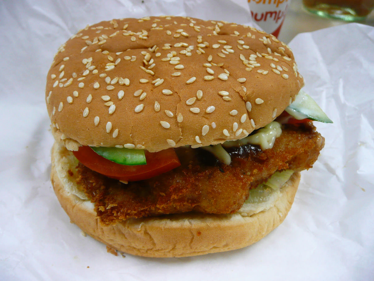 Chicken katsu burger