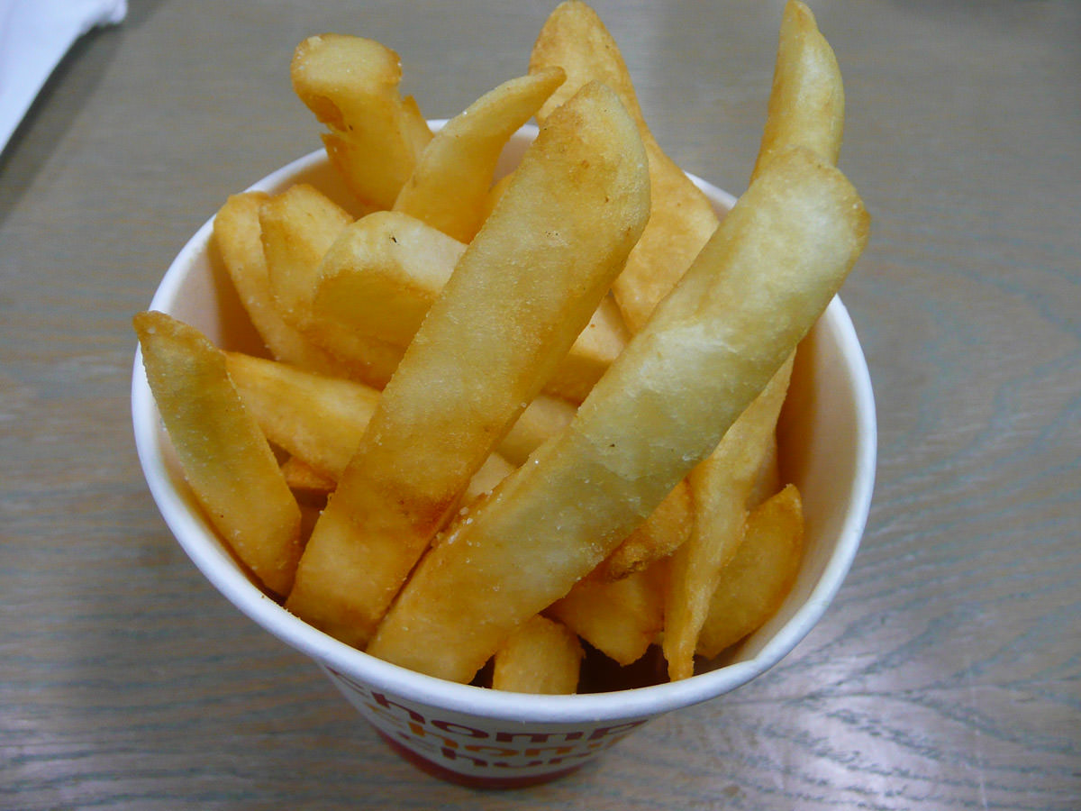 Fries with not enough chicken salt