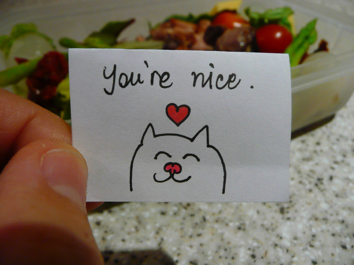 Bento note for Jac - You're nice