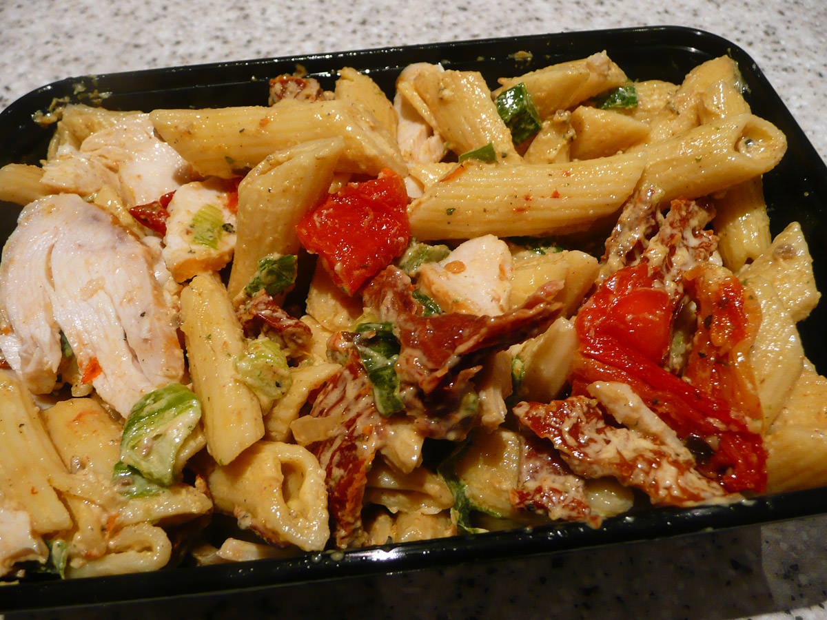 Roasted chicken penne salad
