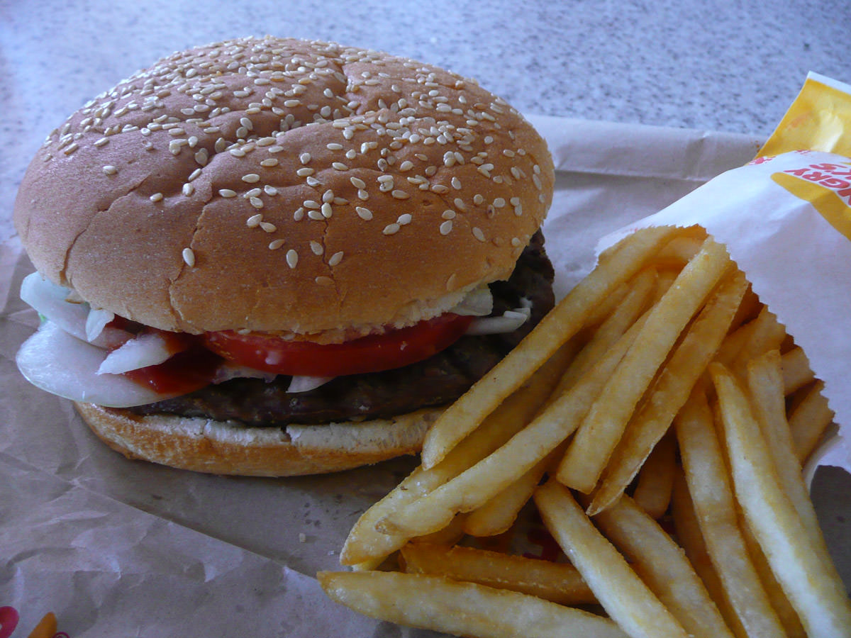 Hungry Jack's Whopper and fries