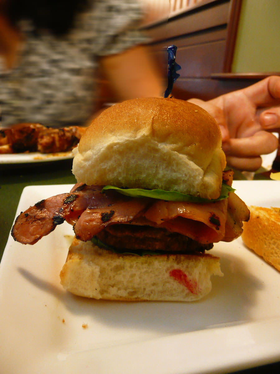 Slider with bacon