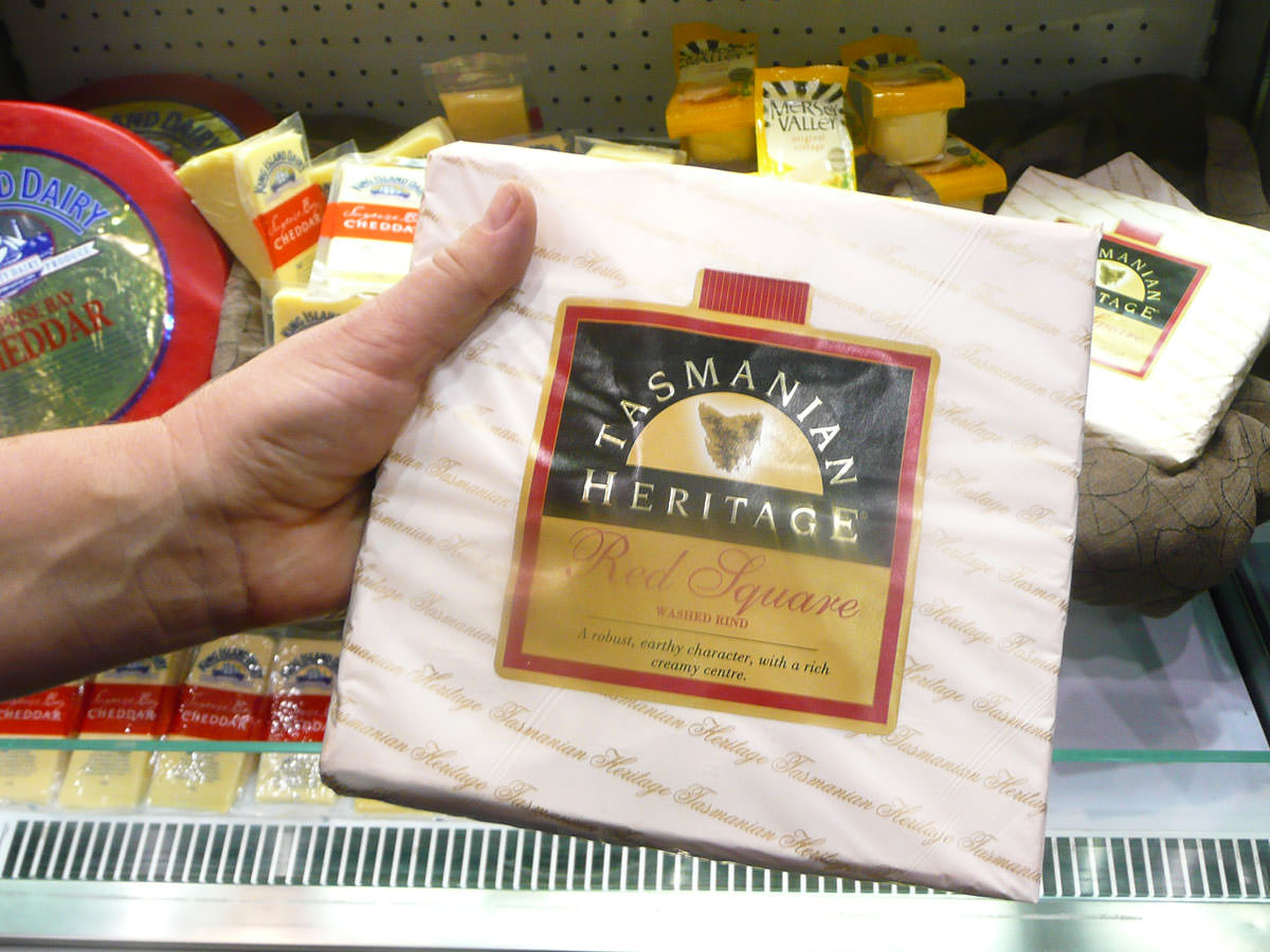 A big square of cheese