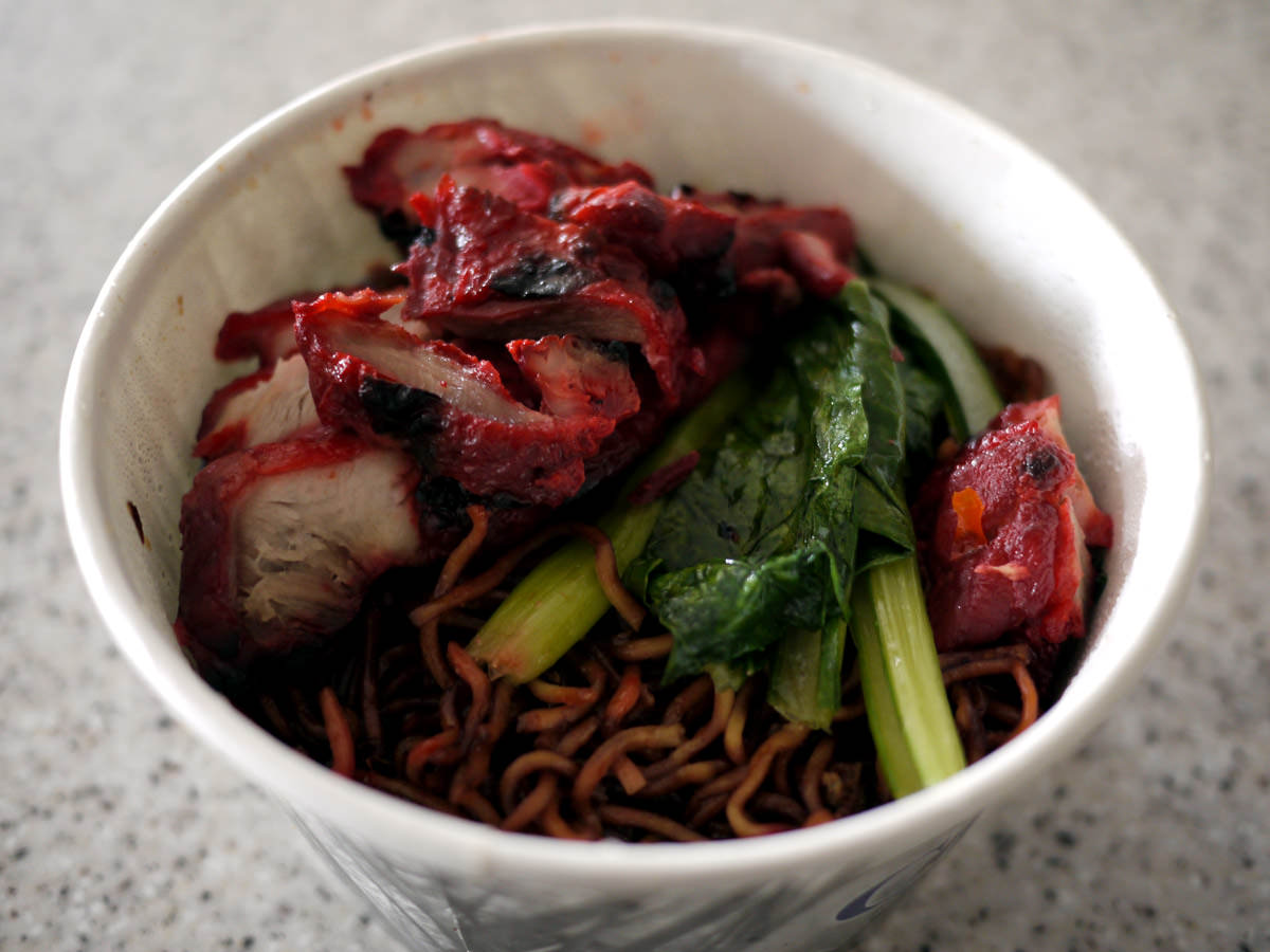 Chicken (done char siu style) and noodles from Chilliz